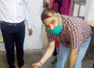 अग्नि शमन यंत्र के प्रयोग का प्रशिक्षण दिया
