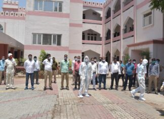 वीरांगना होटल में अस्थायी कोविड हॉस्पिटल में पुलिस कर्मी भर्ती
