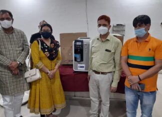 प्रगतिरथ ने झांसी की जनता को समर्पित की 5 ऑक्सीजन कंसंट्रेटर मशीन