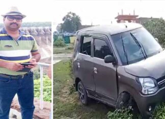 कार डिवाइडर से टकराई, दैनिक जागरण के पत्रकार की मौत