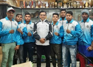 बीयू बॉक्सिंग पुरुष टीम अंतर विश्वविद्यालय प्रतियोगिता में भाग लेने रवाना