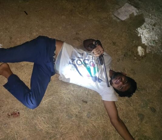 मुठभेड़ में 25000 का इनामिया शातिर बदमाश घायल