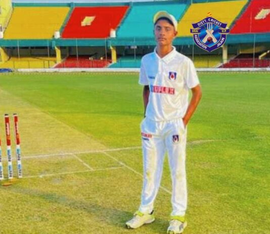 बीसीसीआई की विजय मर्चेंट ट्रॉफी के लिए यूपी अंडर-16 टीम में डीसीए जालौन के आशीष का चयन