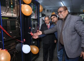 डीआरएम द्वारा 12000 लाइन क्षमता के टेलीफोन एक्सचेंज का उद्घाटन