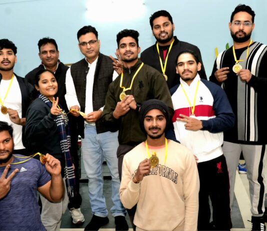 भारोत्तोलन व पॉवर लिफ्टिंग अन्तर महाविद्यालय प्रतियोगिता