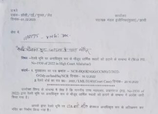 झांसी स्टेशन के सामने मंदिर ध्वस्त होगा, नोटिस चस्पा