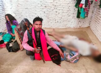बेटी की इज्जत बचाने नशेड़ी पति को उतारा मौत के घाट