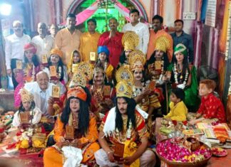 झांसी में साहू समाज की आराध्य भक्त शिरोमणी मां कर्मा देवी की शोभा यात्रा निकली