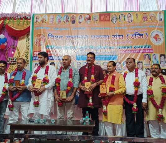 विभिन्न क्षेत्रों से जुड़ी विभूतियां सम्मानित