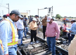 डीआरएम द्वारा सांक, सिकरोदा व हेतमपुर रेलवे स्टेशन का निरीक्षण