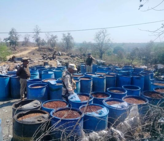 #Jhansi तेन्दौल कबूतरा डेरा में 4000 किग्रा लहन नष्ट