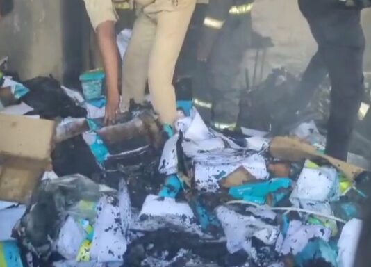 साइबर सेल के स्टोर रूम में भड़की आग में महत्वपूर्ण दस्तावेज जले