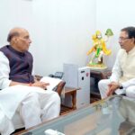 बुंदेलखंड के औद्योगिक व रक्षा विकास पर सांसद अनुराग शर्मा और रक्षा मंत्री राजनाथ सिंह के बीच हुई  चर्चा