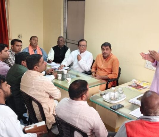 बबीना विधानसभा में सरदार पटेल जयंती समारोह अभियान यूनिटी मार्च की ज़िम्मेदारी तय