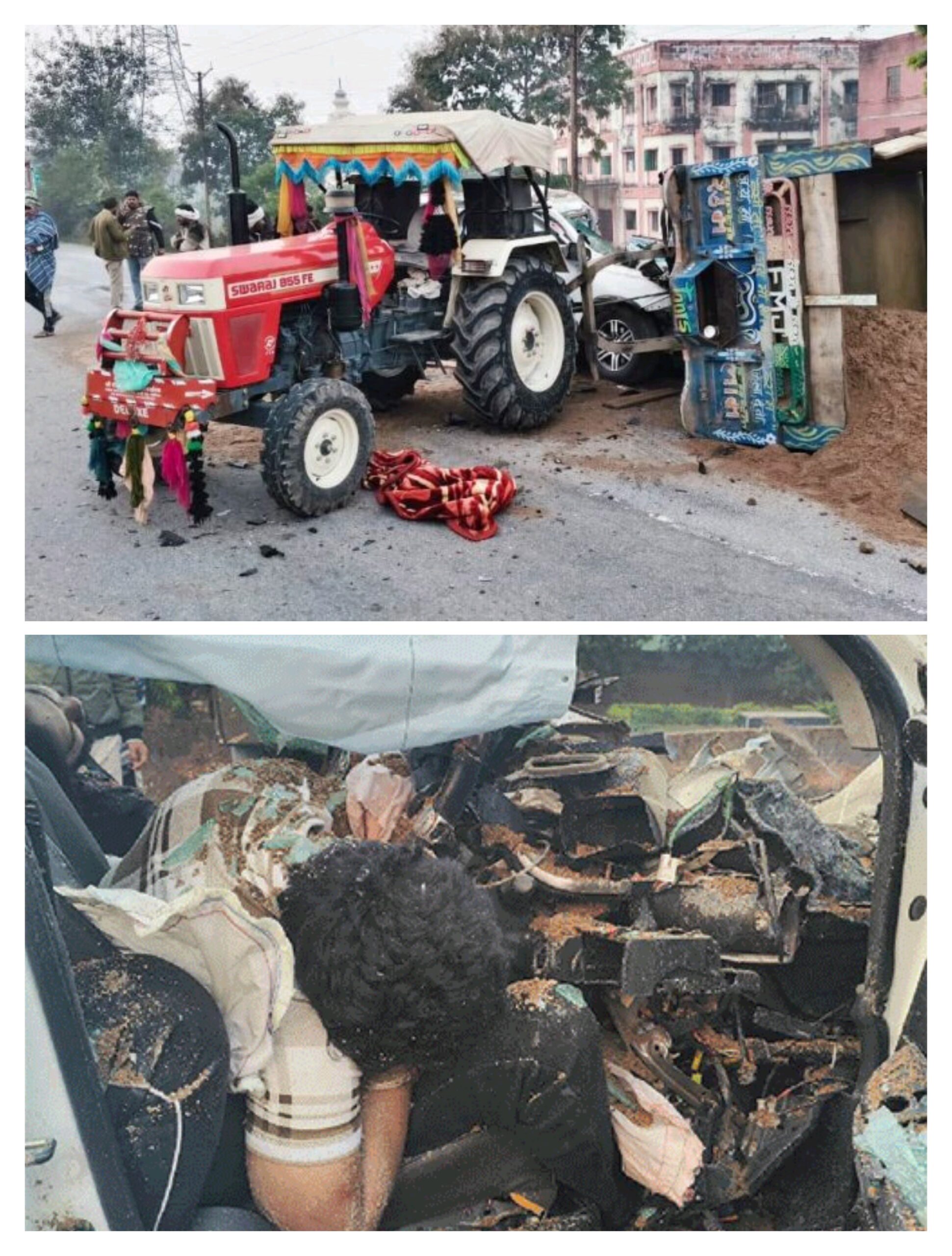 झांसी से जा रही फॉर्च्यूनर टकराई ट्रैक्टर-ट्रॉली से, 5 की मौत