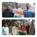 नशा मुक्ति के संदेश धावक मो. रहीम का झांसी में फूल मालाओं से हुआ भव्य स्वागत