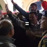 TRS के कर्मचारियों के प्रमोशन के मुद्दे पर APO/TRS के दुर्व्यवहार पर प्रदर्शन