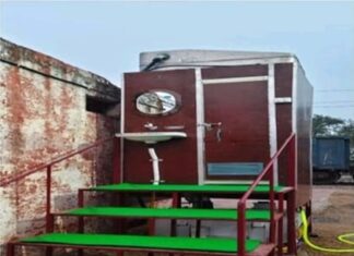 माताटीला स्टेशन पर रिकॉर्ड समय में लगाया अत्याधुनिक मॉड्यूलर बायो-टॉयलेट