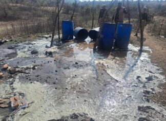 280 लीटर अवैध शराब बरामद, 600 किग्रा लहन व ड्रम नष्ट