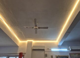 झांसी स्टेशन न्यू रनिंग रूम डाइनिंग हॉल में आधुनिक लाइटिंग कार्य पूर्ण