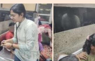 उप्र फुटबॉल विजेता टीम की कुछ खिलाडी लड़कियों की तबियत बिगड़ी