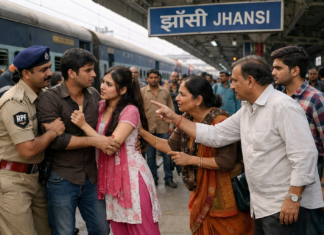 प्रेमी -प्रेमिका का हंगामा, परिजनों की एक नहीं चली, लड़की अपने प्रेमी के साथ गई