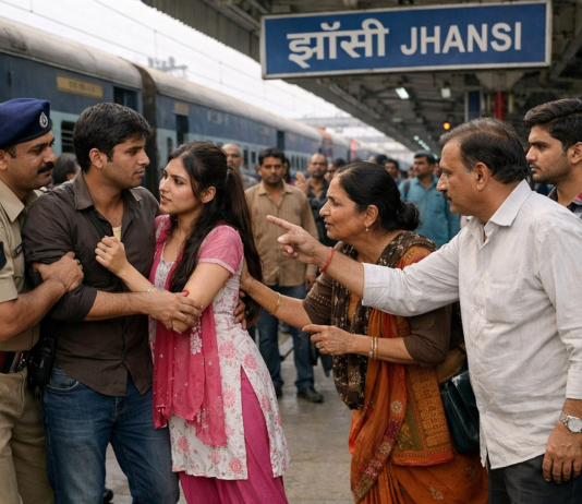 प्रेमी -प्रेमिका का हंगामा, परिजनों की एक नहीं चली, लड़की अपने प्रेमी के साथ गई