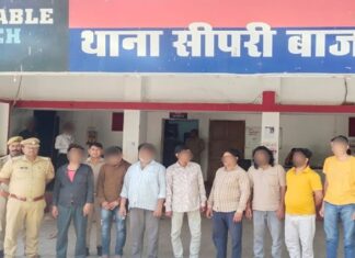Jhansi घर में चल रहा था जुआ, 8 जुआड़ी दबोचे