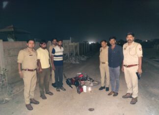 गन्ना रस विक्रेता के लुटेरे मप्र के शातिर मुठभेड में दबोचे