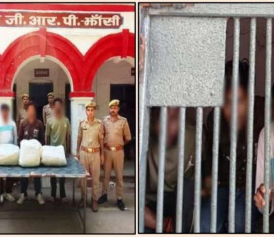 जीआरपी टीम द्वारा 3 अन्तर्राज्यीय शराब तस्कर गिरफ्तार