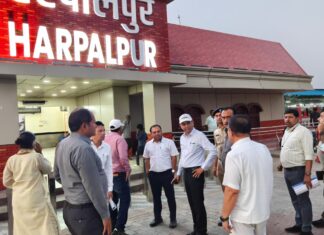 झांसी–भीमसेन–खैरार रेलखंड का निरीक्षण, दोहरीकरण कार्यों की गहन जांच