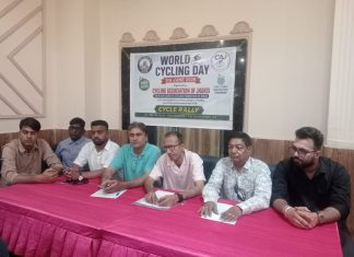 3 जून को वर्ल्ड साइक्लिंग डे पर झांसी में साइकिल रैली