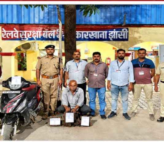 पाकेट यार्ड में चोरी की रेल संपत्ति सहित गिरफ्तार