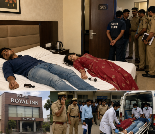 होटल रायल इन के कमरे में प्रेमी जोड़े ने ज़हर खा कर दी जान