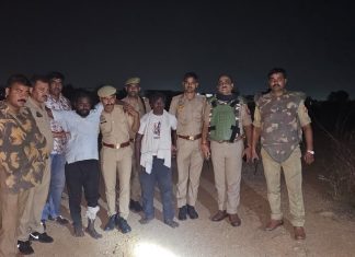 मुठभेड में पुलिस की गोली से एक हत्यारोपी घायल, साथी सहित गिरफ्तार