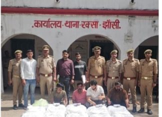 ट्रक में अगरबत्ती के बीच छिपा 350 किलो गांजा बरामद, 4 गांजा तस्कर पकड़े