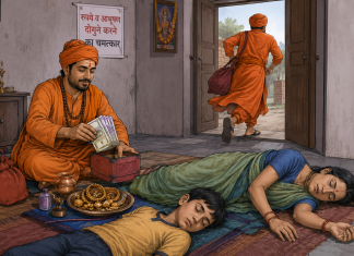 रकम दोगुनी करने का झांसा देकर साधु वेशधारी ने मां-बेटे को बेहोश कर 30 हजार उड़ाए
