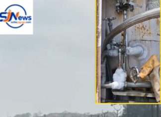 #Jhansi हाईवे पर नाइट्रोजन गैस से भरे टैंकर में रिसाव से अफरातफरी