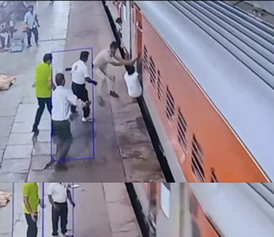 #Jhansi जब आरपीएफ कांस्टेबल बना देवदूत, यात्री की जान बचाई