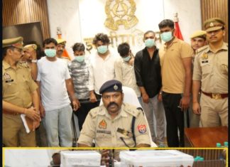 सट्टा की उधारी के लूटे 24.90 लाख रुपए बरामद, दो सिपाही समेत छह डकैत गिरफ्तार