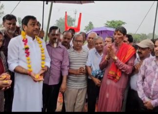 विधायक बबीना ने किया साहू समाज के सामुदायिक भवन का भूमि पूजन