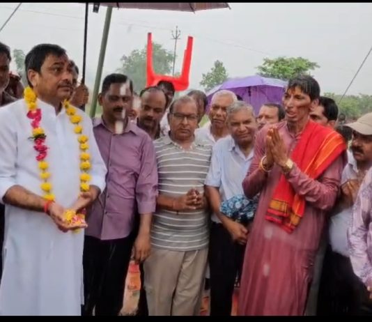 विधायक बबीना ने किया साहू समाज के सामुदायिक भवन का भूमि पूजन