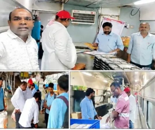 आईआरसीटीसी व वाणिज्य विभाग की टीम ने जांची प्लेटफार्म व 3 ट्रेनों में खान-पान व्यवस्था