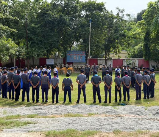 भारत स्काउट्स व गाइड्स उमरे का फर्स्ट एड कोर्स झांसी में
