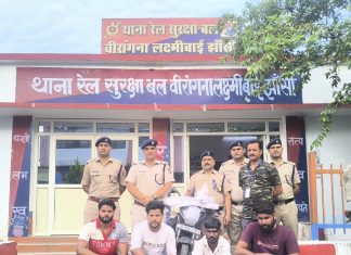 एसी लोको की चोरी ट्रैक्शन मोटर केबल बरामद, 2 चोर व 2 कबाड़ी गिरफ्तार