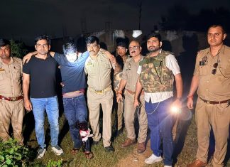पत्नी की हत्या कर फरार पति मुठभेड में गोली लगने से घायल, गिरफ्तार