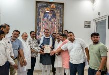 विधायक निधि से साहू समाज मंदिर के जीर्णोद्धार व शेड के कार्य की मांग