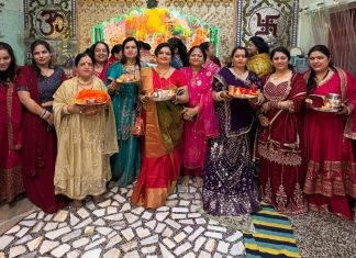 करवा चौथ पर वैष्णो माता मंदिर में विशेष पूजा